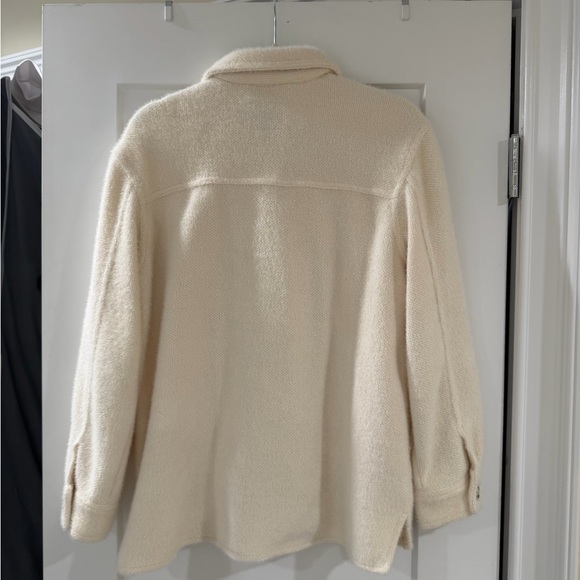 Cream Button-Up Shacket - Picture 2 of 3